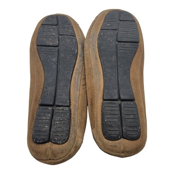 Eddie Bauer Shoes Mens Size 13 Edison Faux Fur Lined Moccasin Suede Slippers - Picture 10 of 11